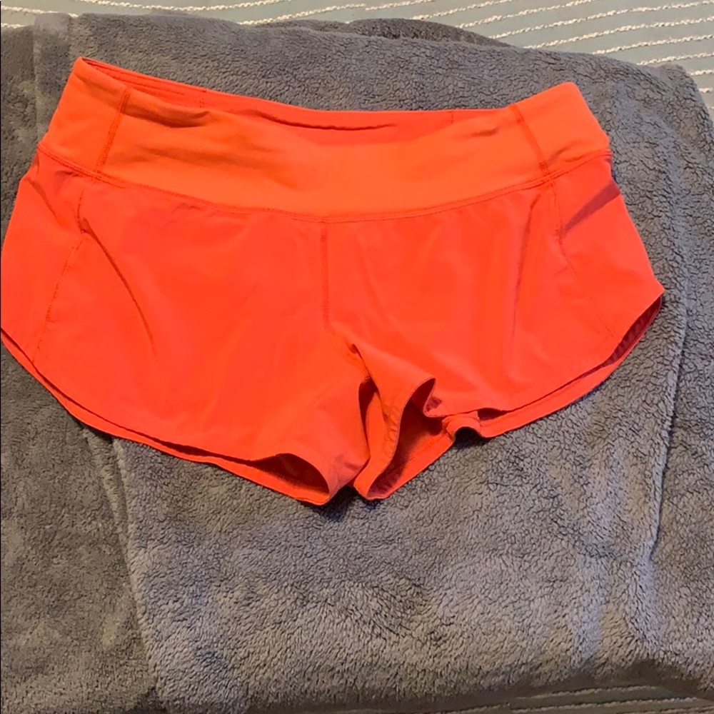Lululemon Speed Up size 6 Orange